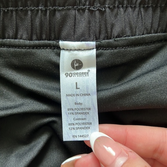 Large black athletic shorts from 90 Degree by Reflex - Picture 3 of 3